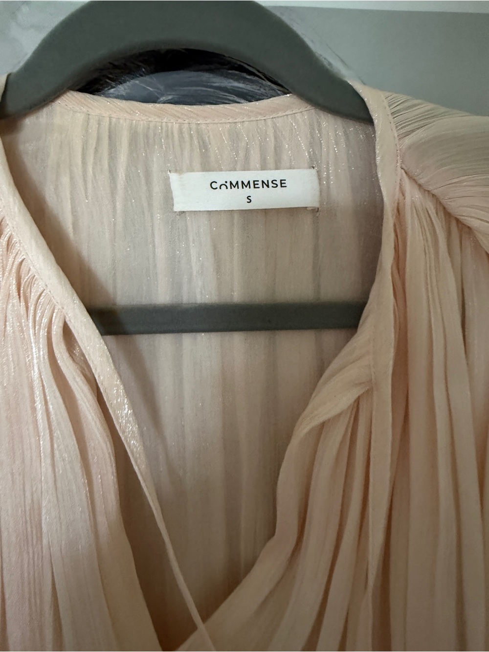 Commense Blush Pink Pleated Mini Dress - Picture 2 of 3